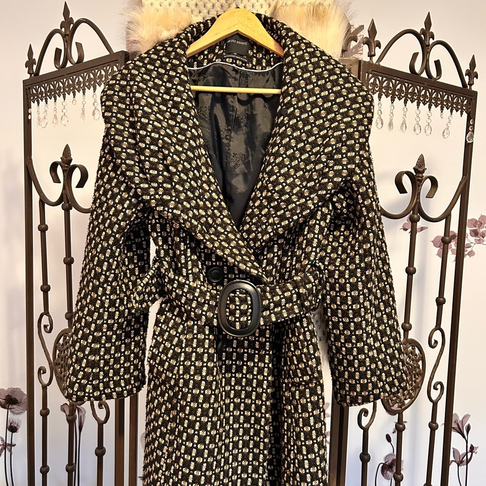 Elegant Black and White Women's Coat